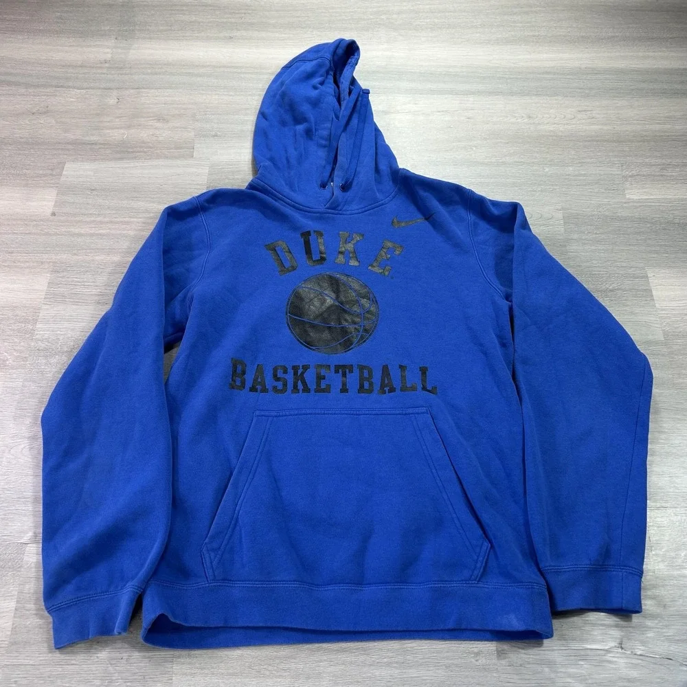 Duke Blue Devils Hoodie Mens Small Blue NCAA Basketball Nike Sweatshirt Pullover